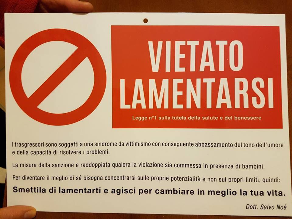 Ufficio lamentele: chiuso!